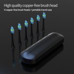 Bàn chải đánh răng Sonic có thể sạc lại bằng USB tùy chỉnh với bộ hẹn giờ thông minh sạc nhanh có giá đỡ