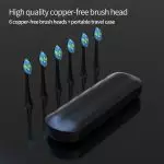 Bàn chải đánh răng Sonic có thể sạc lại bằng USB tùy chỉnh với bộ hẹn giờ thông minh sạc nhanh có giá đỡ